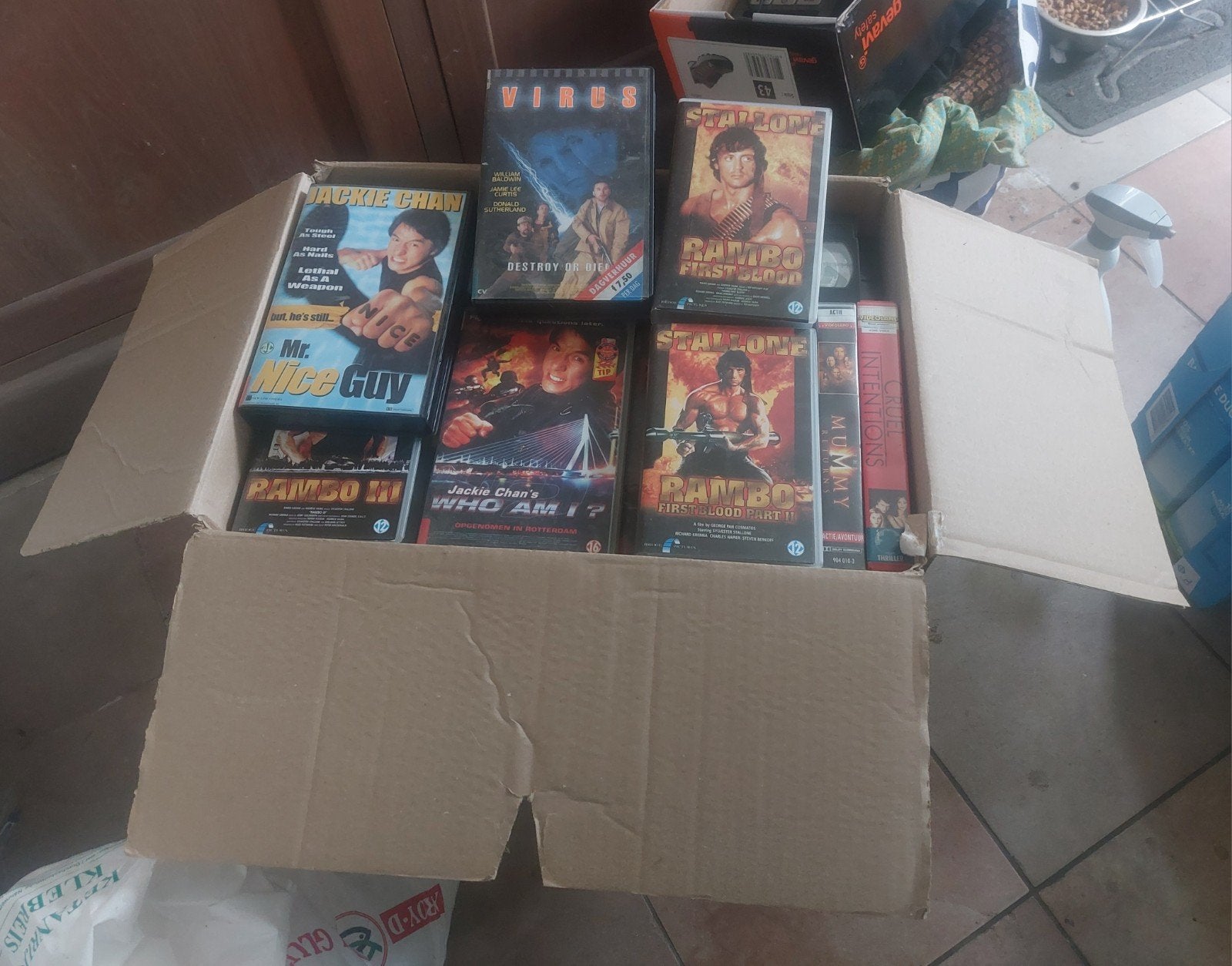 videobanden €2.- p/s, Alle leeftijden, Ophalen, Gebruikt