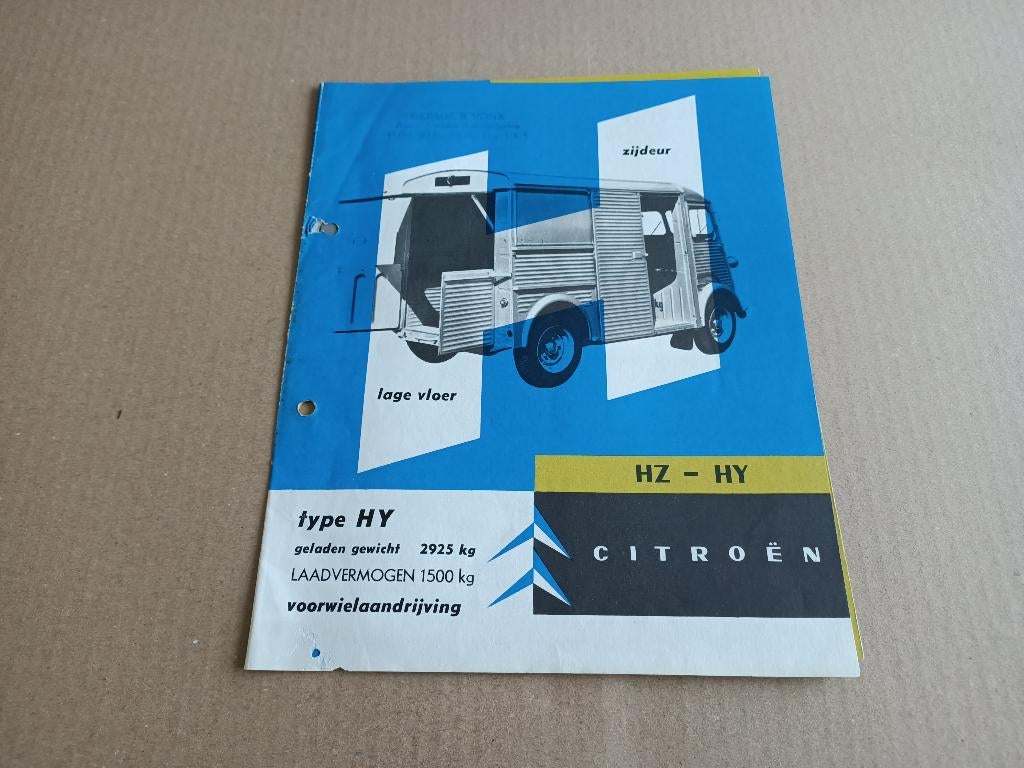 Folder: Citroen HZ - HY / Bestelbus (1958) NL, Verzenden, Gelezen, Citroën