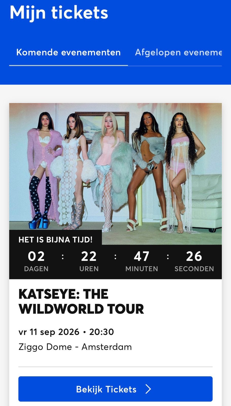 2x tickets KATSEYE staandplaats, Drie personen of meer, Maart