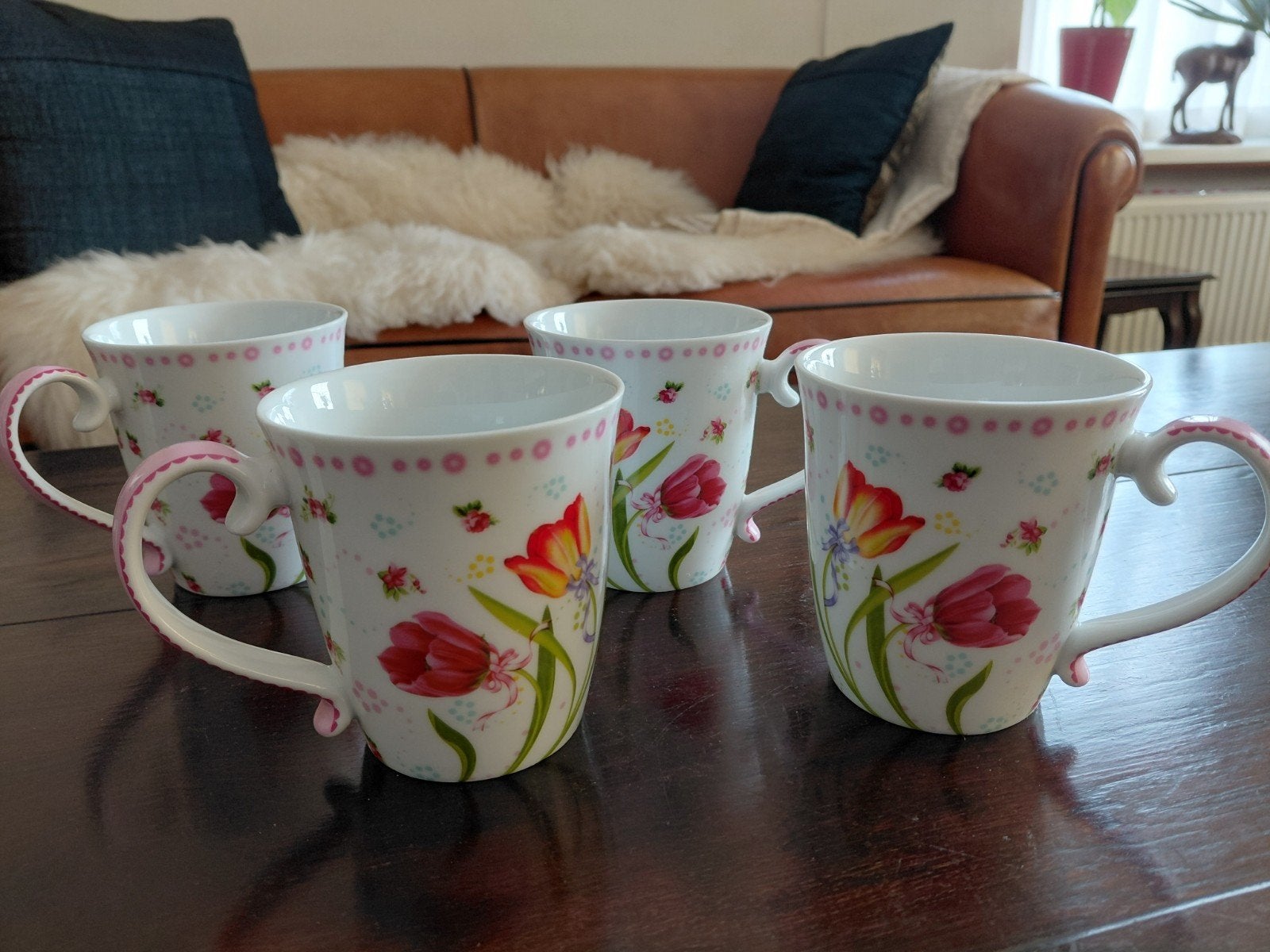Villeroy & Boch Spring Awakening Mokken - Set van 4 NIEUW!, Nieuw, Porselein, Landelijk/Boerenbont, Villeroy & Boch