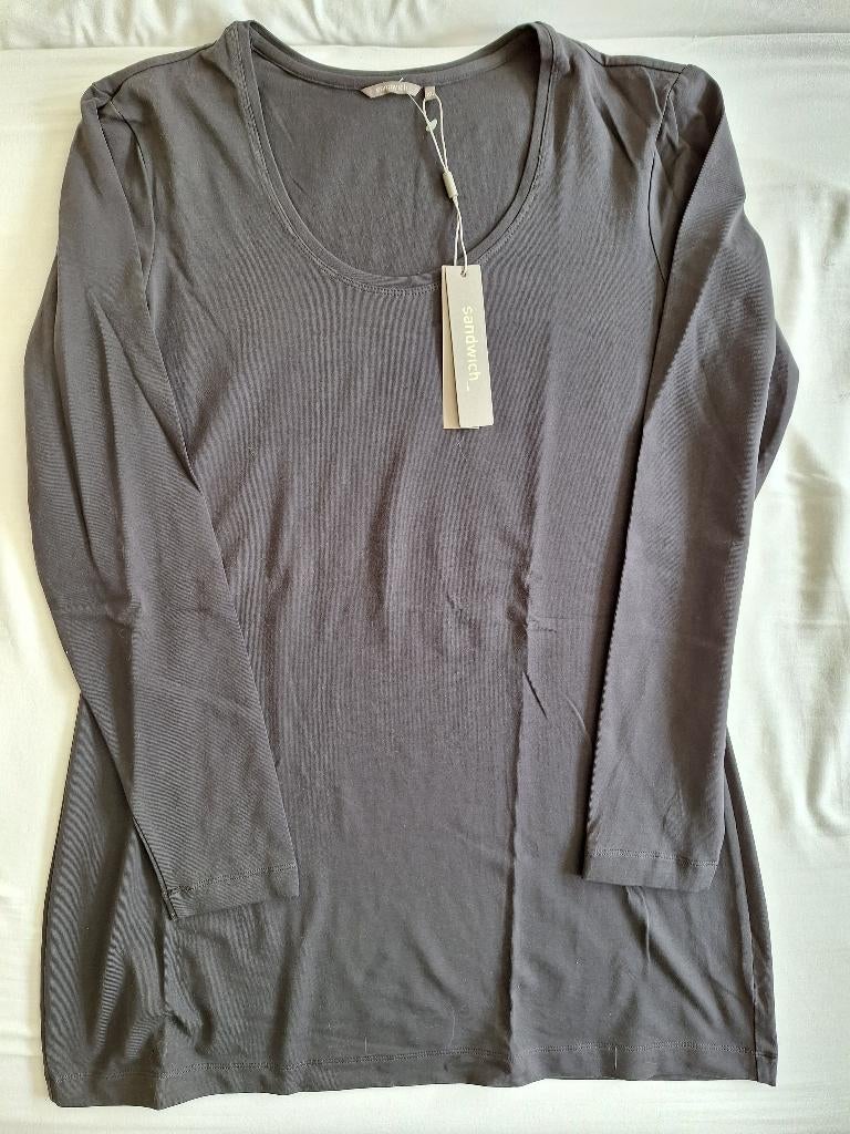 Nieuwe grijze longsleeve Sandwich Xl, Maat 46/48 (XL) of groter, Nieuw, Ophalen of Verzenden, Lange mouw