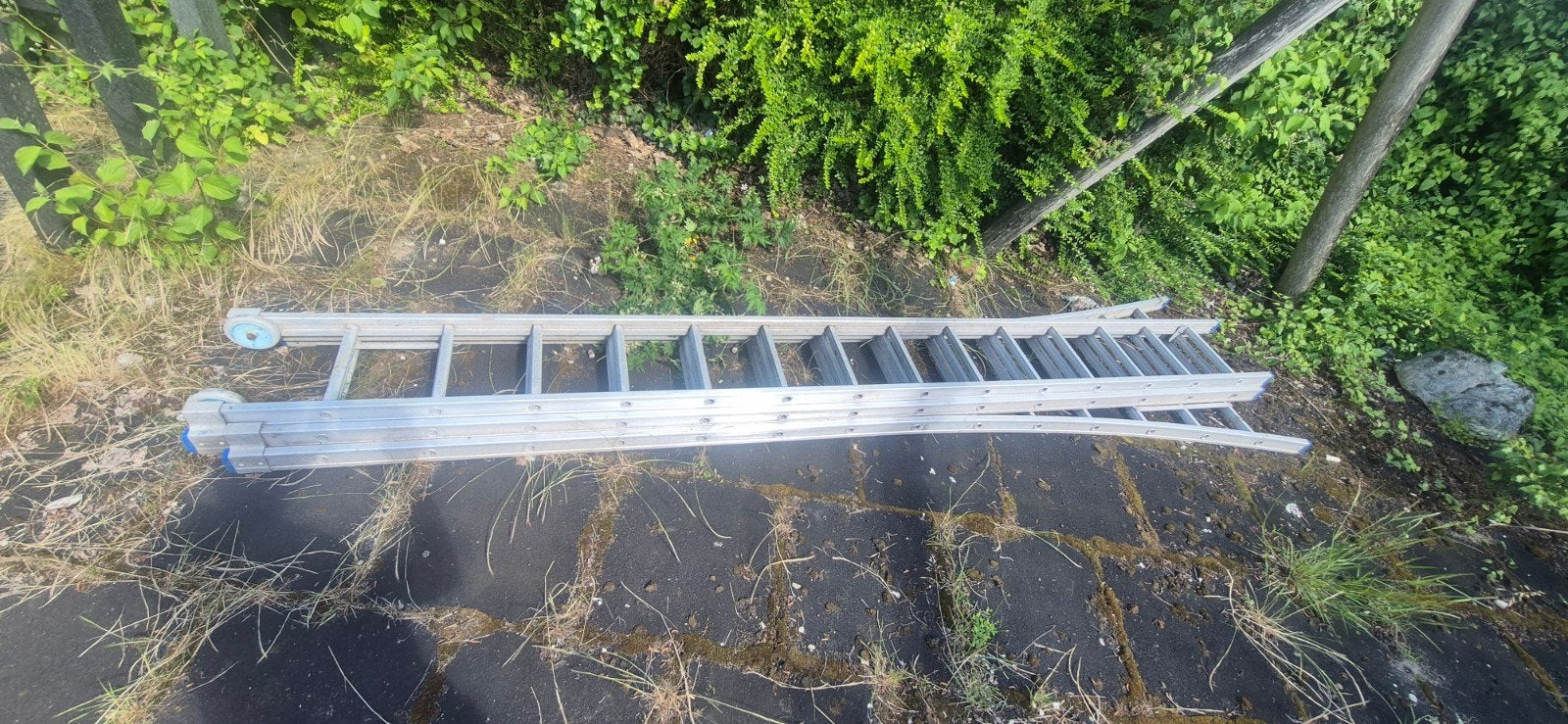 Altrex 3 x 14 aluminium ladder, 9,5m werkhoogte, Ophalen of Verzenden