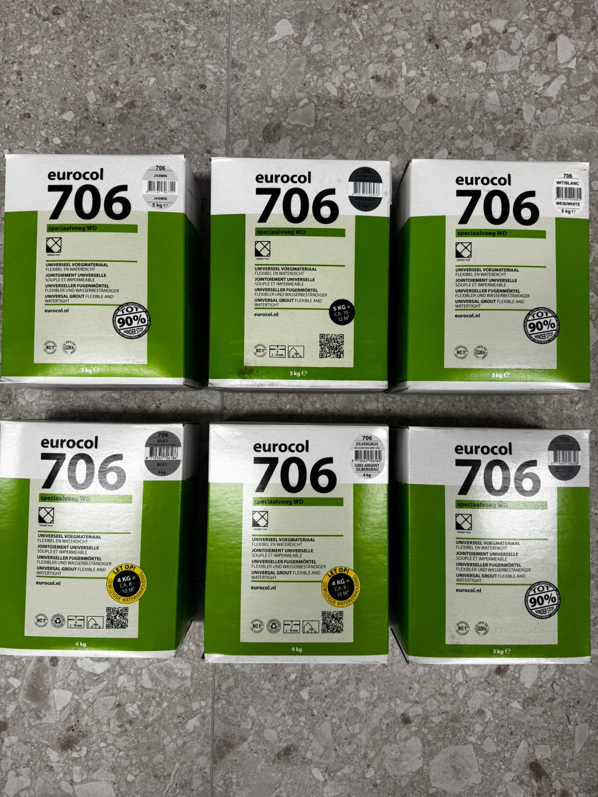 Eurocol 706 voegsen voor wandtegels en vloertegels, Ophalen, 60 cm of meer, Keramiek, Nieuw
