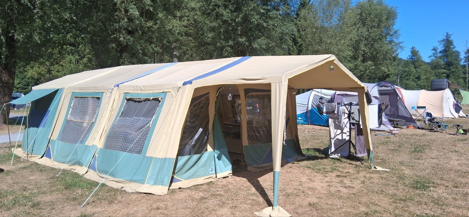 Te koop vouwwagen Jamet Texas de luxe, Caravans en Kamperen, Ophalen, Beige, Aanwezig, Jamet