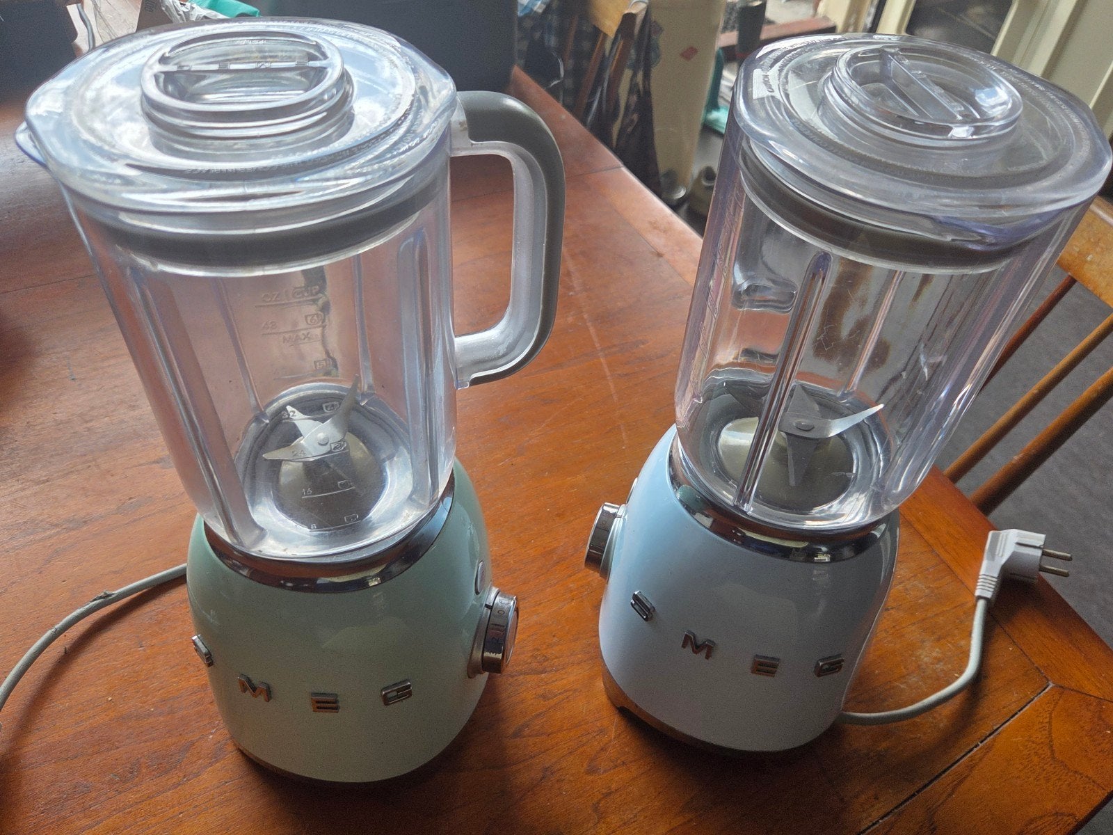 Smeg Blenders in Pastel Blauw en Groen, Witgoed en Apparatuur, Blenders, Ophalen of Verzenden, Gebruikt, Blender