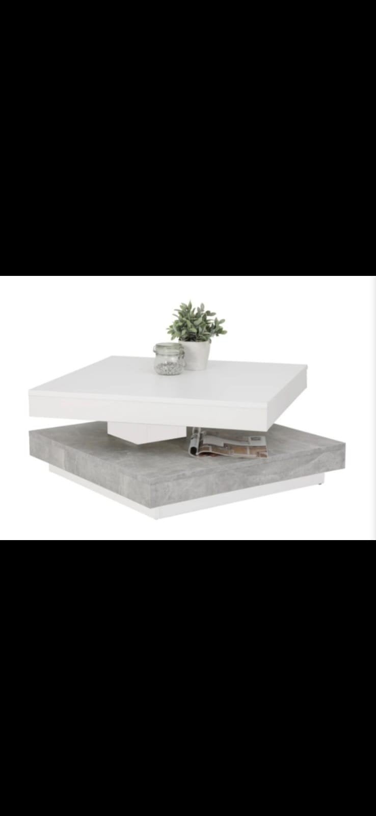 Salontafel marmerlook wit 67x67x35 cm - Nieuwstaat, Ophalen, Overige materialen, 50 tot 100 cm, Vierkant