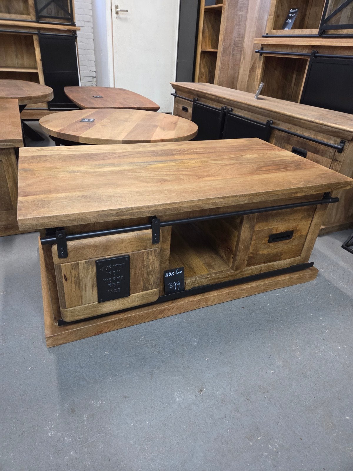 Mooie nieuwe mangohouten salontafels, Ophalen of Verzenden, Nieuw, Overige houtsoorten, Industrieel, Modern, Landelijk