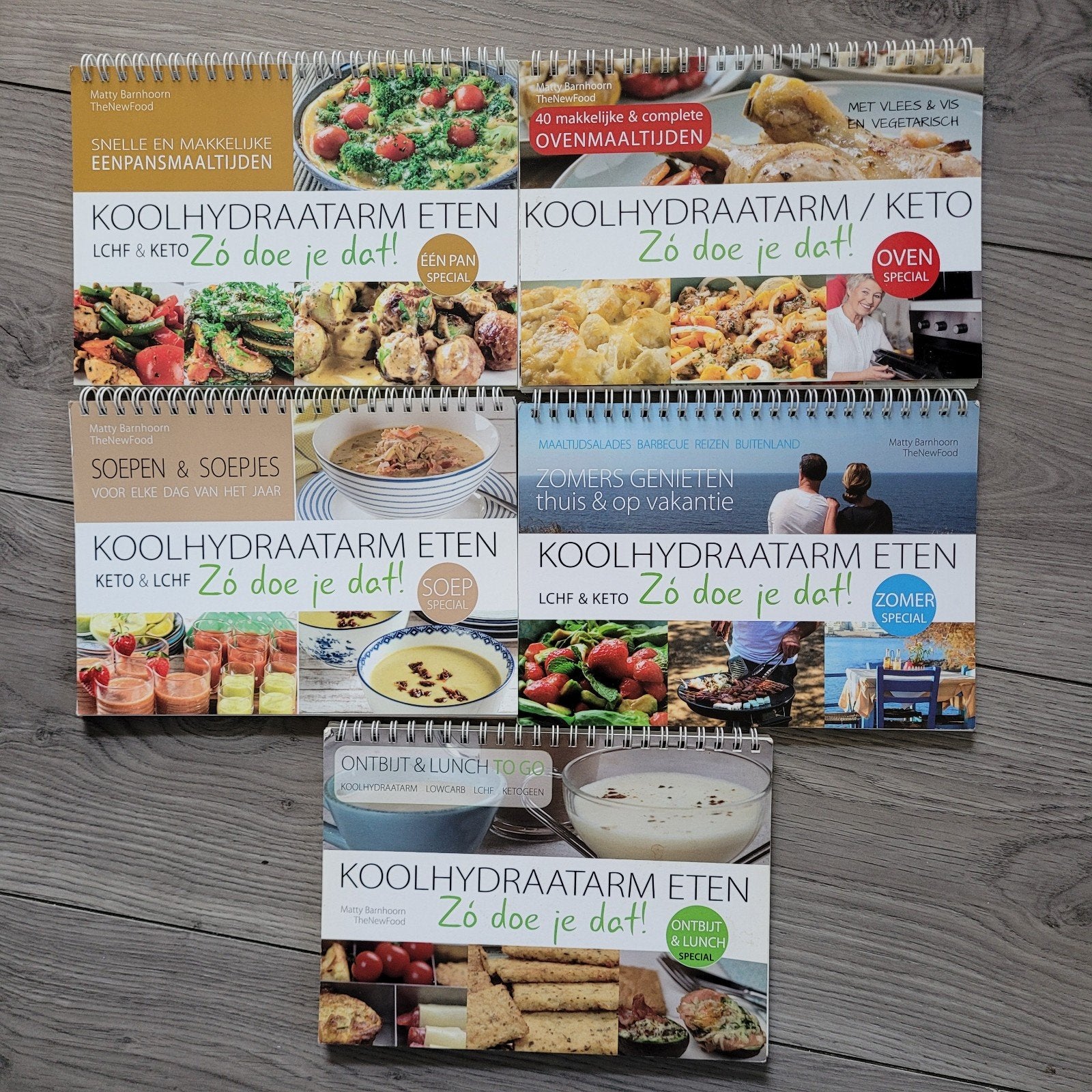 Koolhydraatarm Eten: Complete Set van 5 Kookboeken, Boeken, Voorgerechten en Soepen, Gezond koken, Marty Barentsen, Ophalen of Verzenden