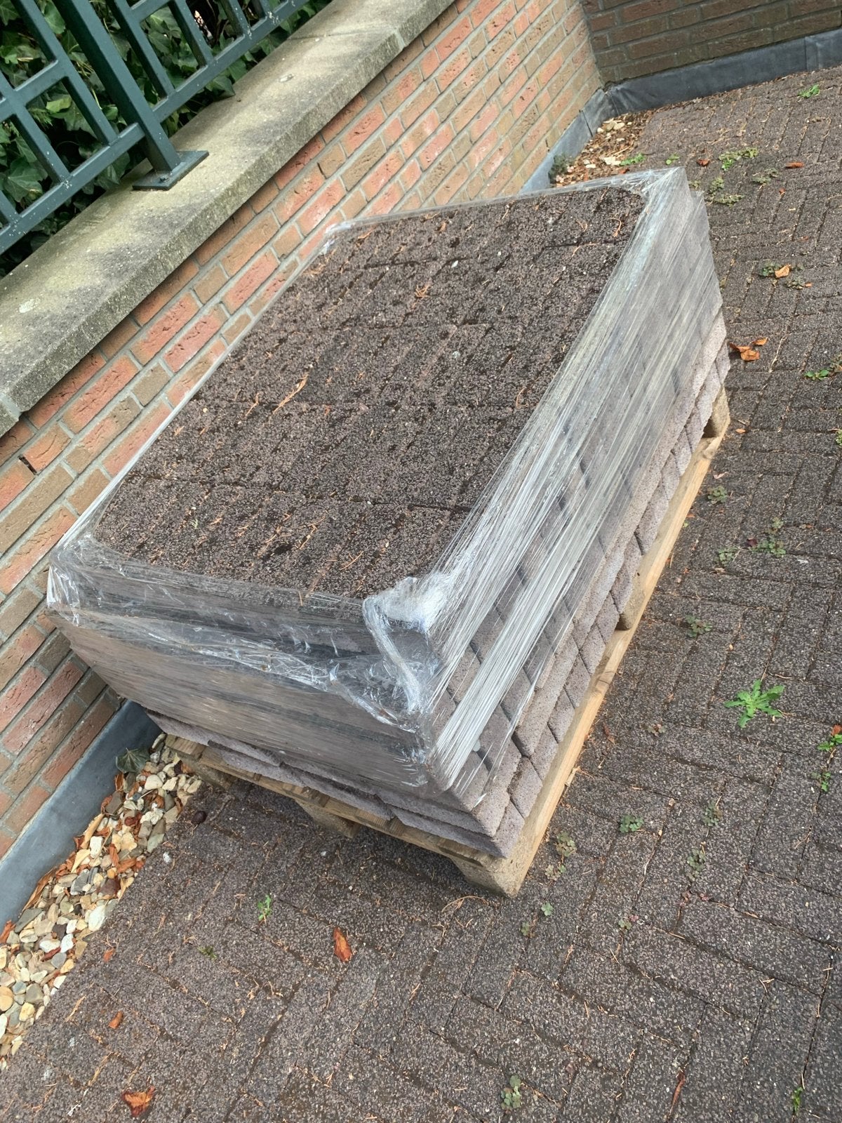 2 pallets bakstenen voor terras of voetpad. Gratis., Ophalen, Overige materialen, Klinkers, Zo goed als nieuw