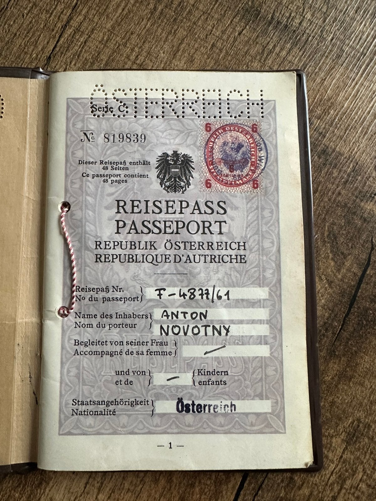 Paspoort Oostenrijk, Verzenden, Voor 1920, Aandeel