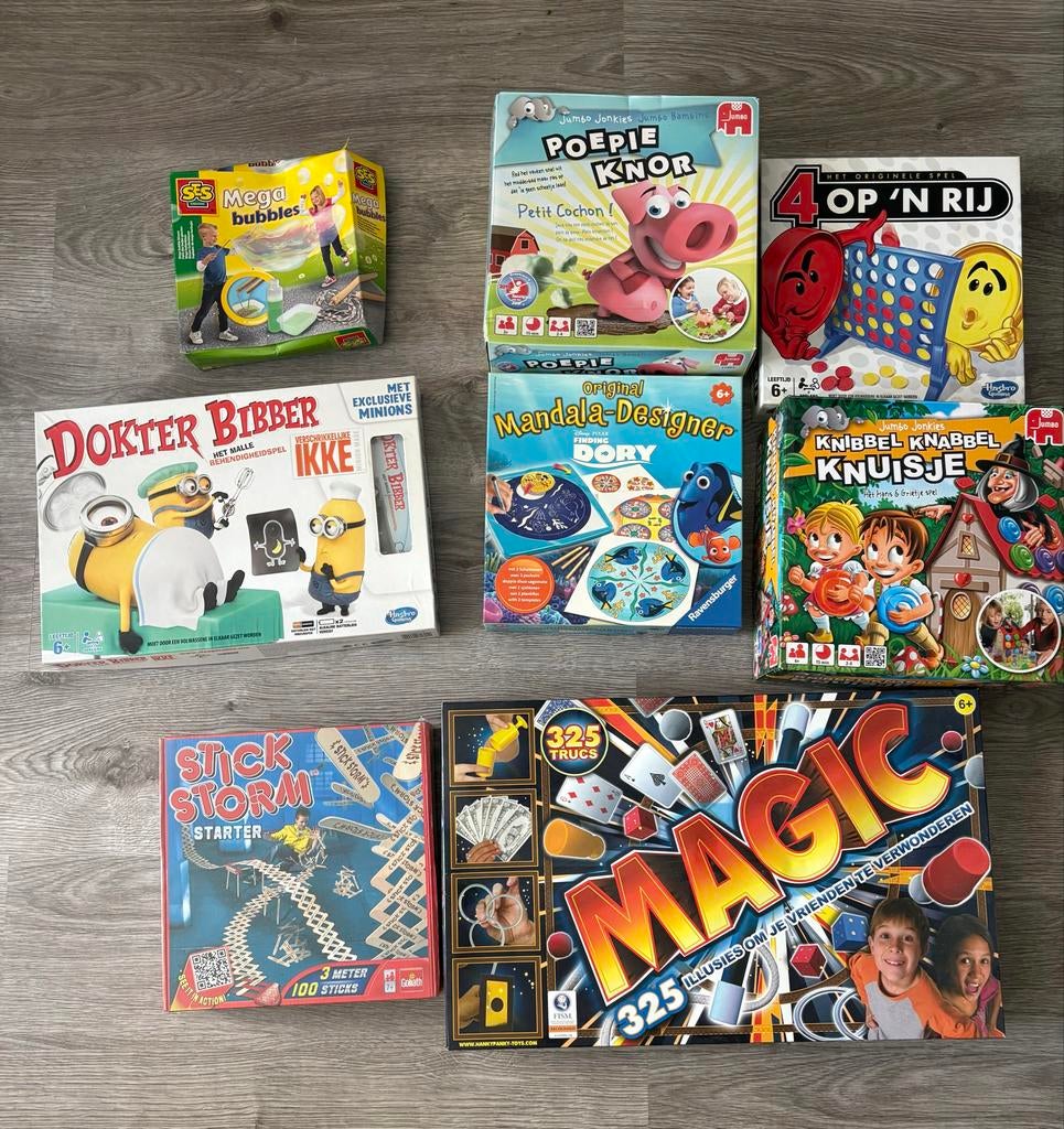 Diverse Spellenpakket: Van Dokter Bibber tot Magic, Drie of vier spelers, Ophalen, Gebruikt