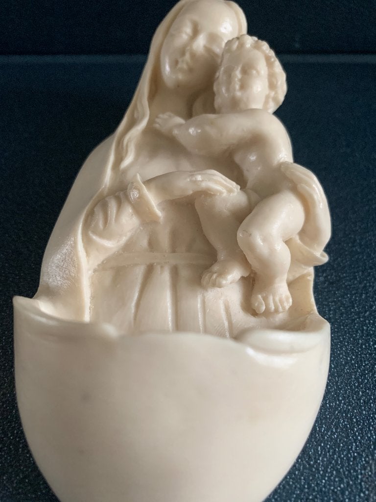 Zeer fraai brocante Italiaans wijwater vaatje, Antiek en Kunst, Ophalen of Verzenden