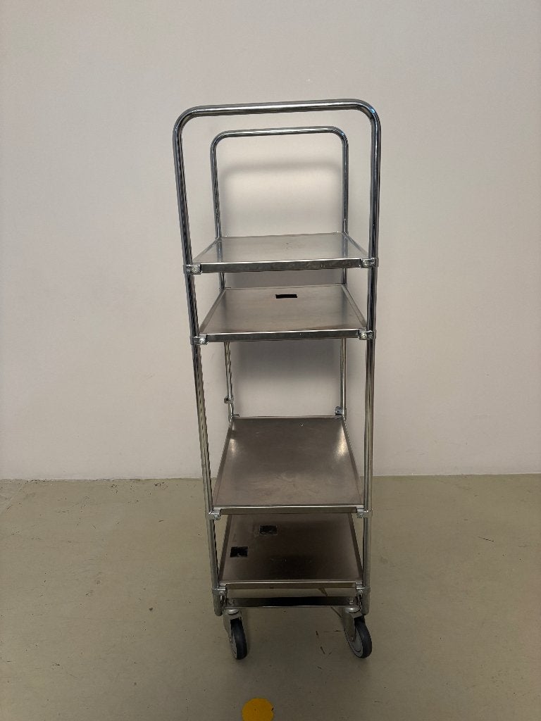 Professionele RVS horeca trolley – 4 etages, Zakelijke goederen, Ophalen, Gebruikt, RVS Meubilair