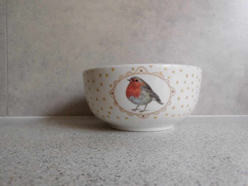 Kom Roodborst World of JET by ter Steege - 13,5x6,5 cm, Huis en Inrichting, Keramiek, Landelijk/Boerenbont, Ophalen of Verzenden