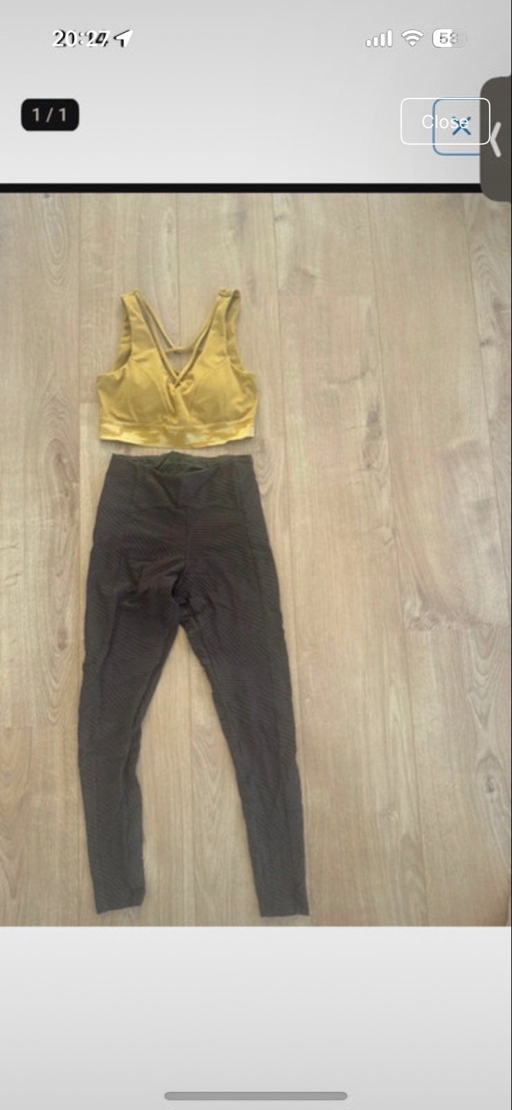 Oysho yoga set - sport bh en legging, Maat 38/40 (M), Geel, Ophalen of Verzenden, Zo goed als nieuw