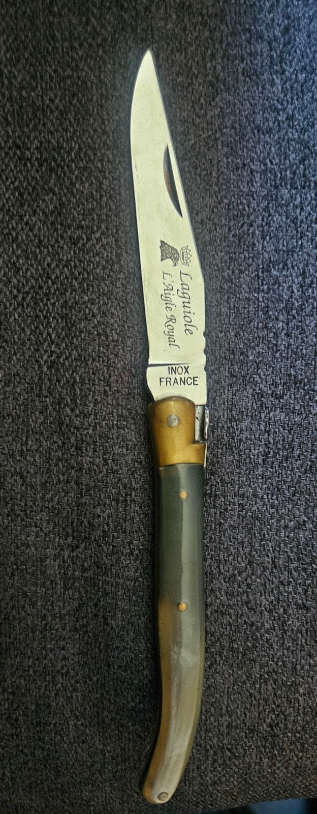 Laguiole Le Fidele Royal zakmes met hoorn handvat, Ophalen of Verzenden