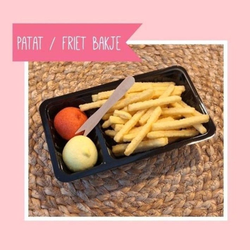 PATAT/FRIET bakje  traktatie, Ophalen of Verzenden, Nieuw, Feestartikel, Verjaardag