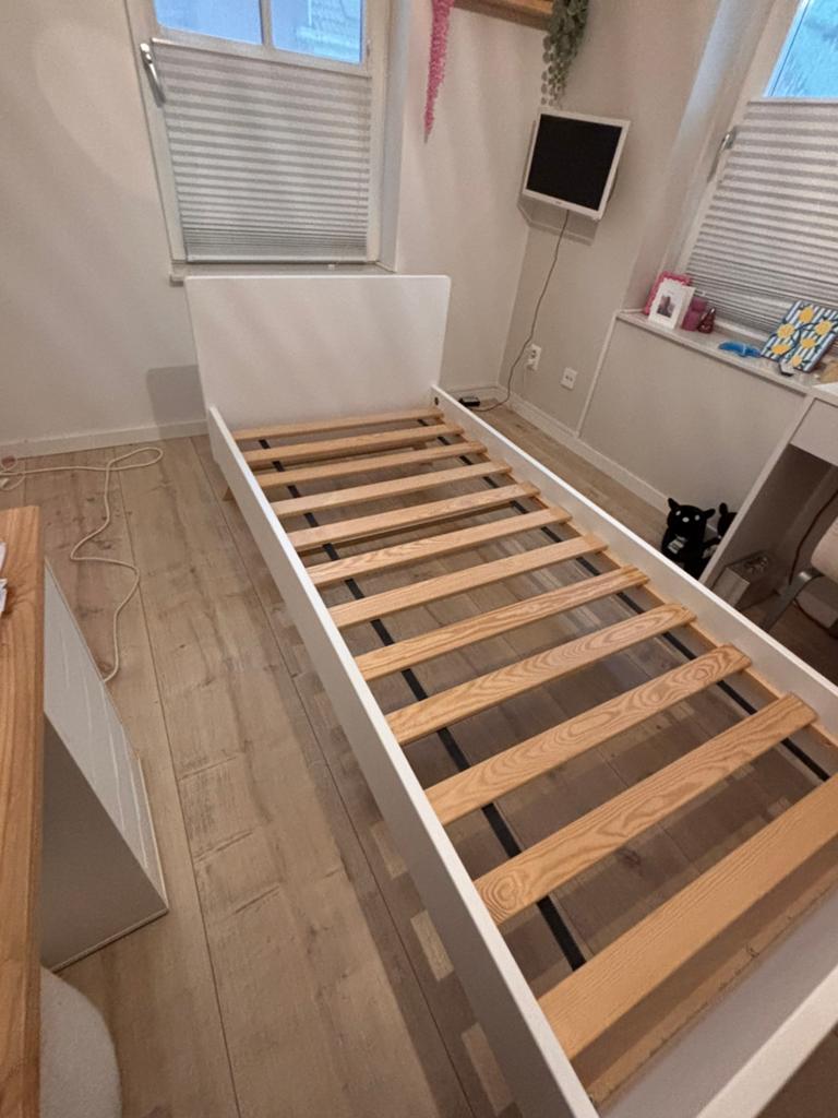 Bopita LYNN eenpersoonsbed 90x200 - Zeer goede staat, Ophalen, 90 cm, Eenpersoons, Wit
