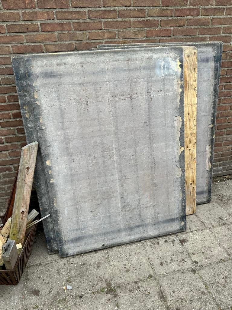 Betonplex platen, steenschotten 5x  142x106 cm, Ophalen, Gebruikt, Betonplex, 20 tot 50 mm