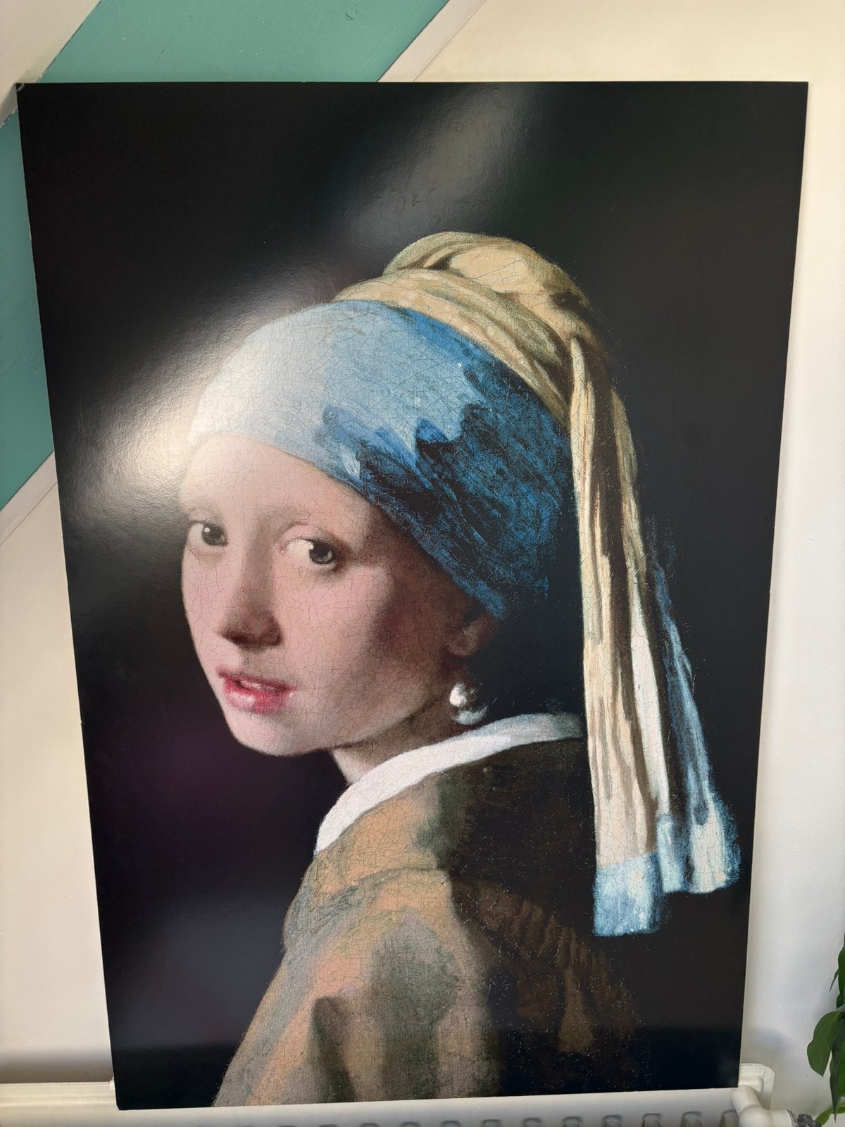 Schilderij meisje met de parel, Huis en Inrichting, Woonaccessoires | Schilderijen, Tekeningen en Foto's, Ophalen, Zo goed als nieuw