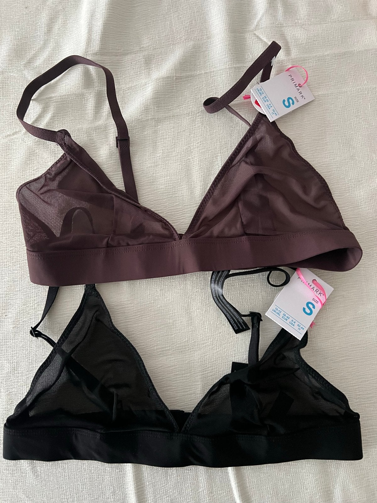 Primark bralettes (2 stuks) - Zwart en Bruin, Verzenden, Meerkleurig, BH