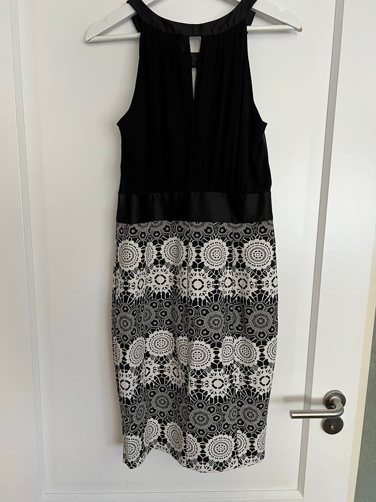 Steps jurkje met stretch en onderjurk, Kleding | Dames, Jurken, Maat 38/40 (M), Verzenden, Zwart, Knielengte