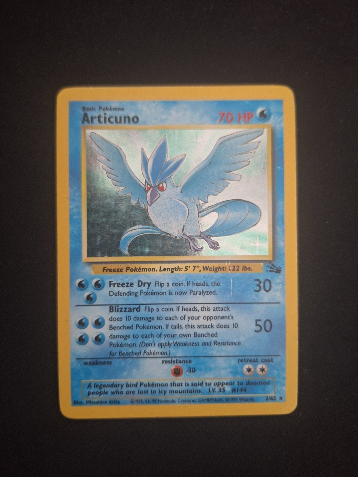 articuno holo fossil - vintage pokemon, Ophalen of Verzenden, Zo goed als nieuw