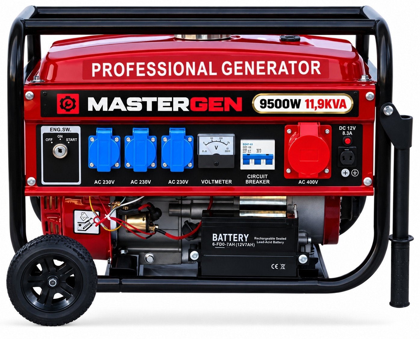aggregaat/generator 9500w Silent nieuw gratis bezorging, Nieuw, Ophalen of Verzenden, 10 tot 30 kVA, Elektrisch startend