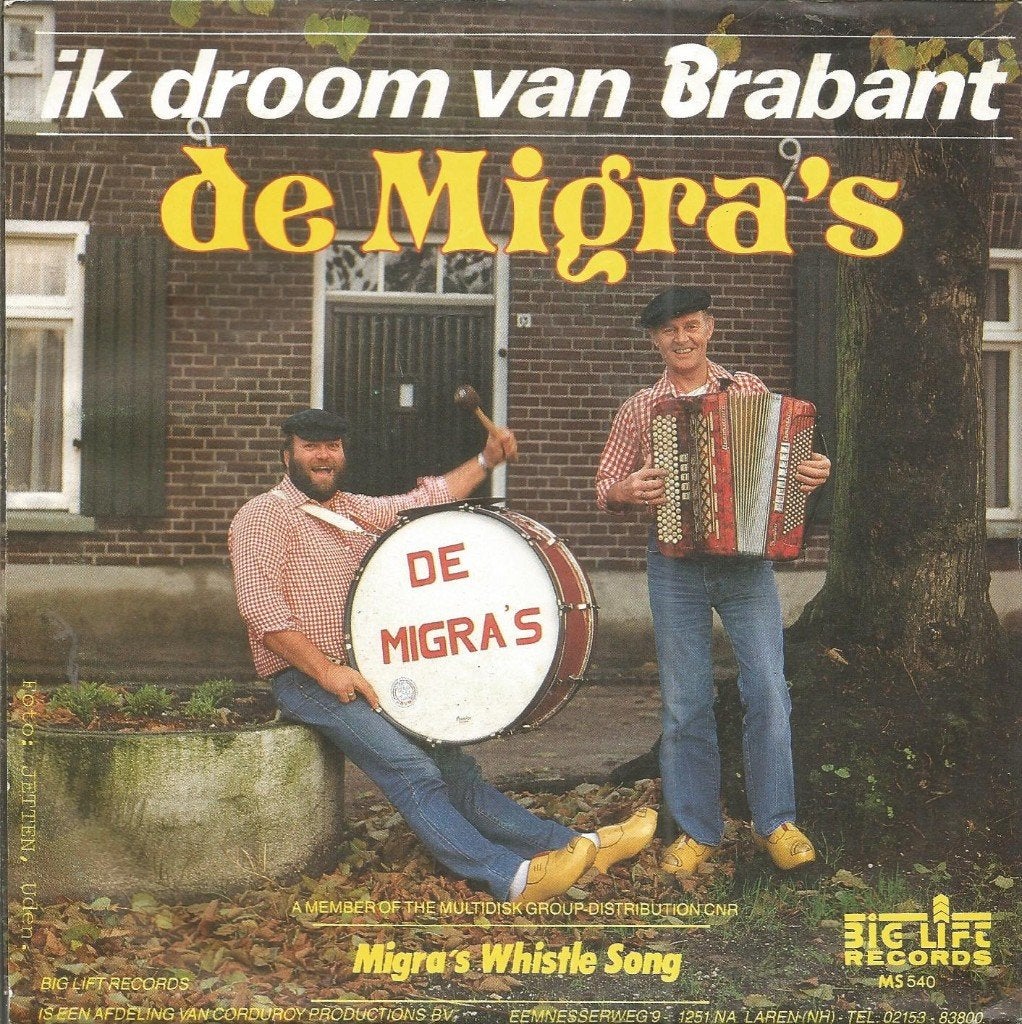 VERKOCHT De Migra's – Ik droom van Brabant (1984), Gebruikt, Fotohoes, Overige formaten, Ophalen of Verzenden