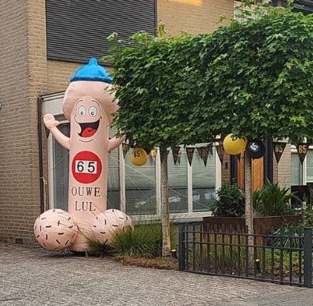 Ouwe Lul pop te huur 3 meter hoog!  35,-, Ophalen, Nieuw, Abraham of Sarah