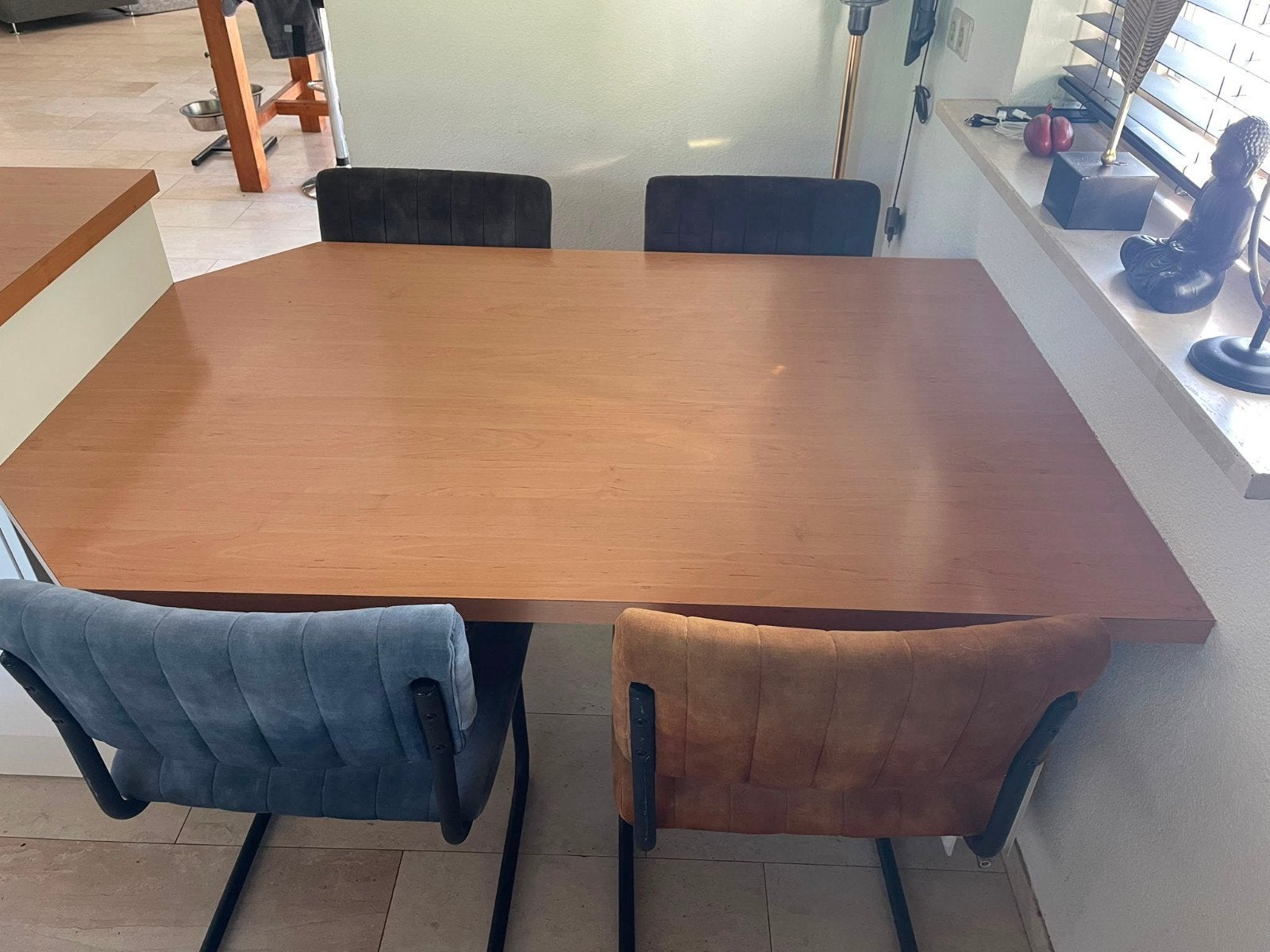 Complete hoekkeuken met inbouwapparatuur en eettafel, Ophalen, Gebruikt, Wit, Hoekkeuken