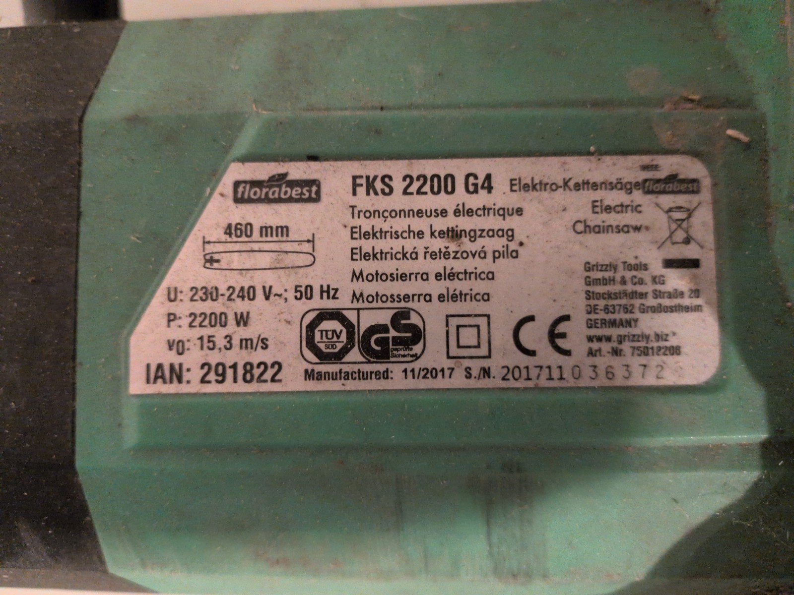 Foto 4 van Florabest FKS 2200 G4 elektrische kettingzaag