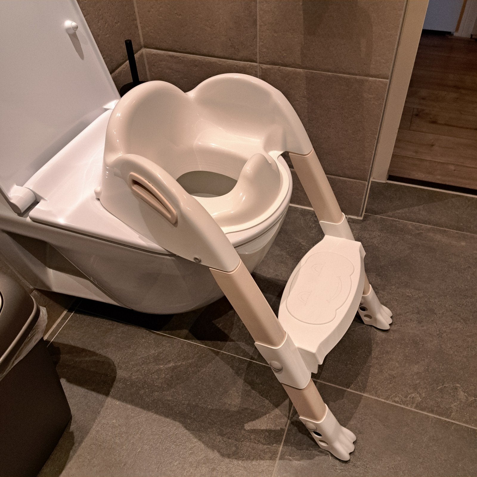Thermobaby wc verkleiner met trapje KiddyLoo Wit, Ophalen, Zo goed als nieuw