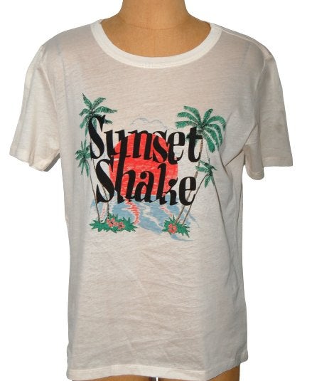 Nieuw Maison Scotch Sunset Shake T-shirt, Mt. L, Verzenden, Wit, Maat 42/44 (L), Nieuw