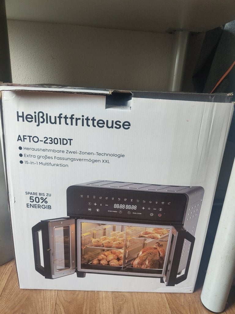 DEWELLING airfryer AFTO-2301DT 2200 watt, Witgoed en Apparatuur, Airfryers, Ophalen of Verzenden, Nieuw, Airfryer XXL, 1500 gram of meer