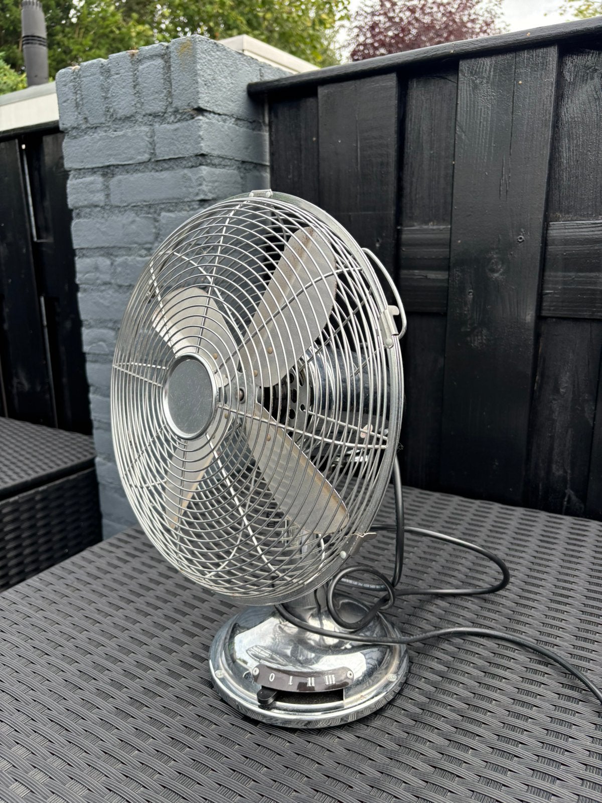 Retro ventilator te koop, Witgoed en Apparatuur, Ophalen, Gebruikt, Tafelventilator