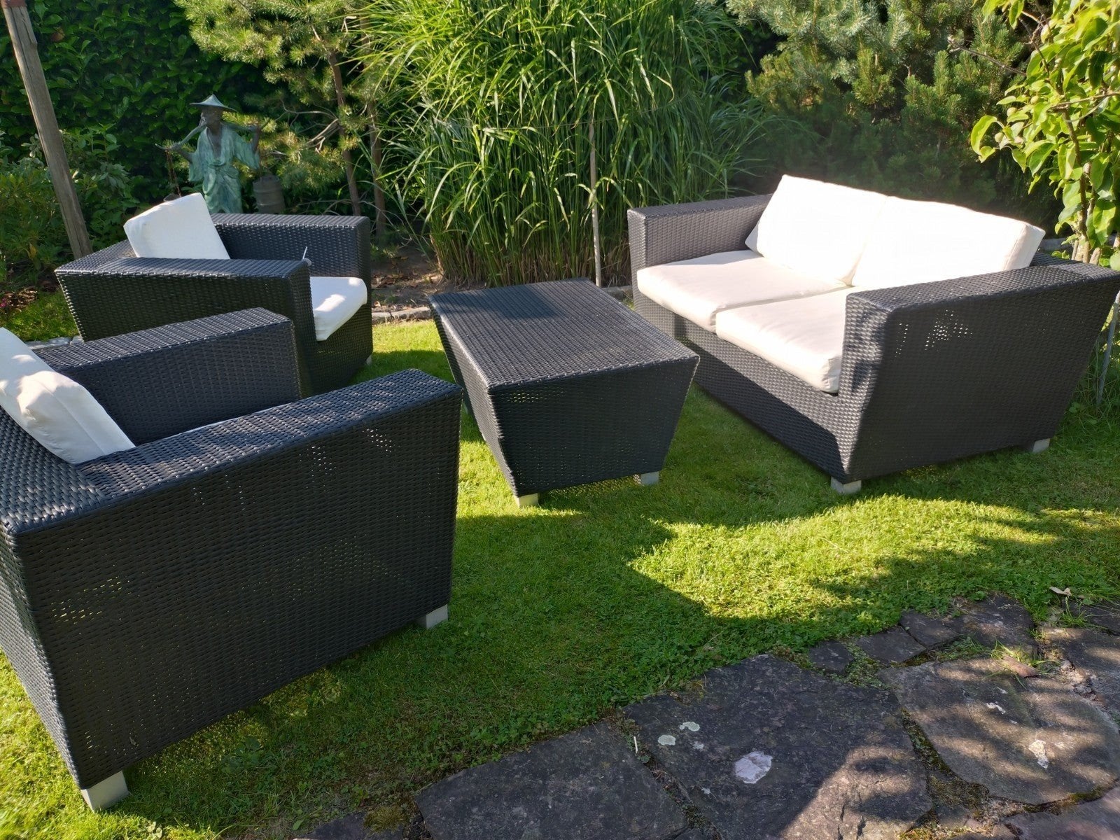 Mooie moderne, strakke loungeset, Tuin en Terras, Tuinsets en Loungesets, Ophalen, Kunststof, Gebruikt, Loungeset