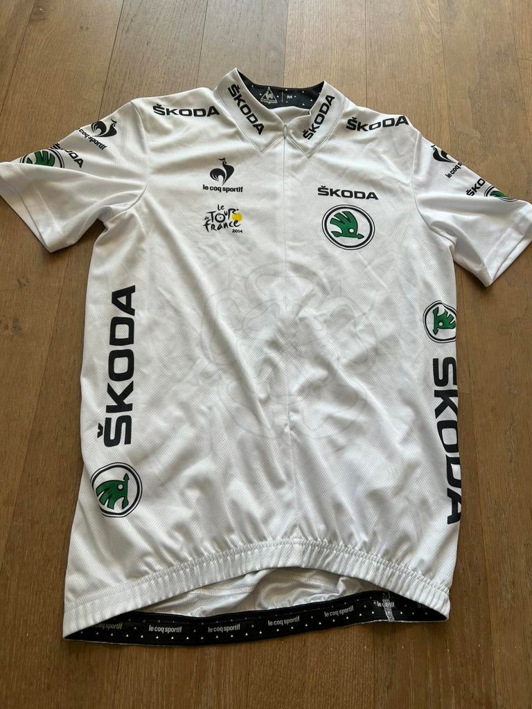 Wielershirt, M, Tour de France 2014, witte trui, coq sportif, Kleding | Heren, Ophalen of Verzenden, Zo goed als nieuw, Wit