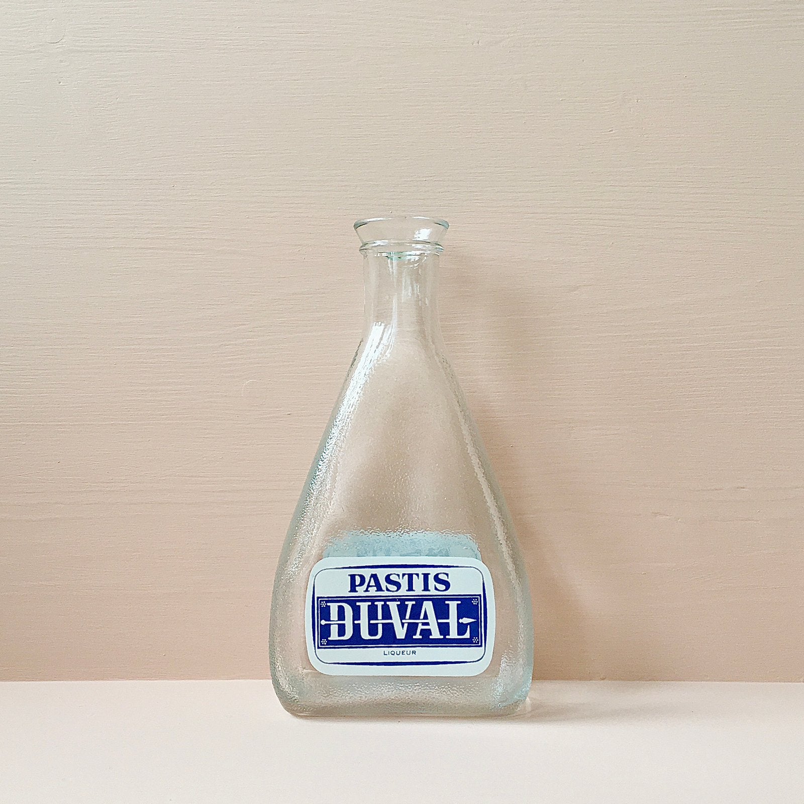 Franse vintage Pastis (water)karaf van Duval met blauw logo, Ophalen of Verzenden, Zo goed als nieuw, Overige typen