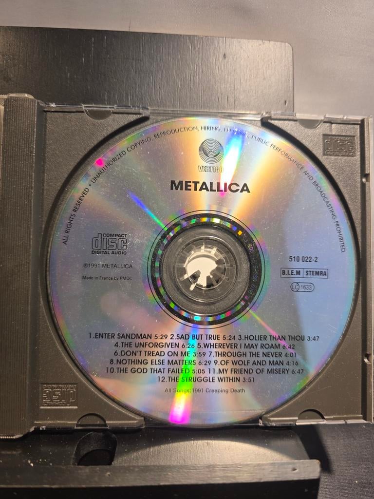 Metallica - Metallica (The Black Album) CD, Cd's en Dvd's, Cd's | Hardrock en Metal, Gebruikt, Ophalen of Verzenden