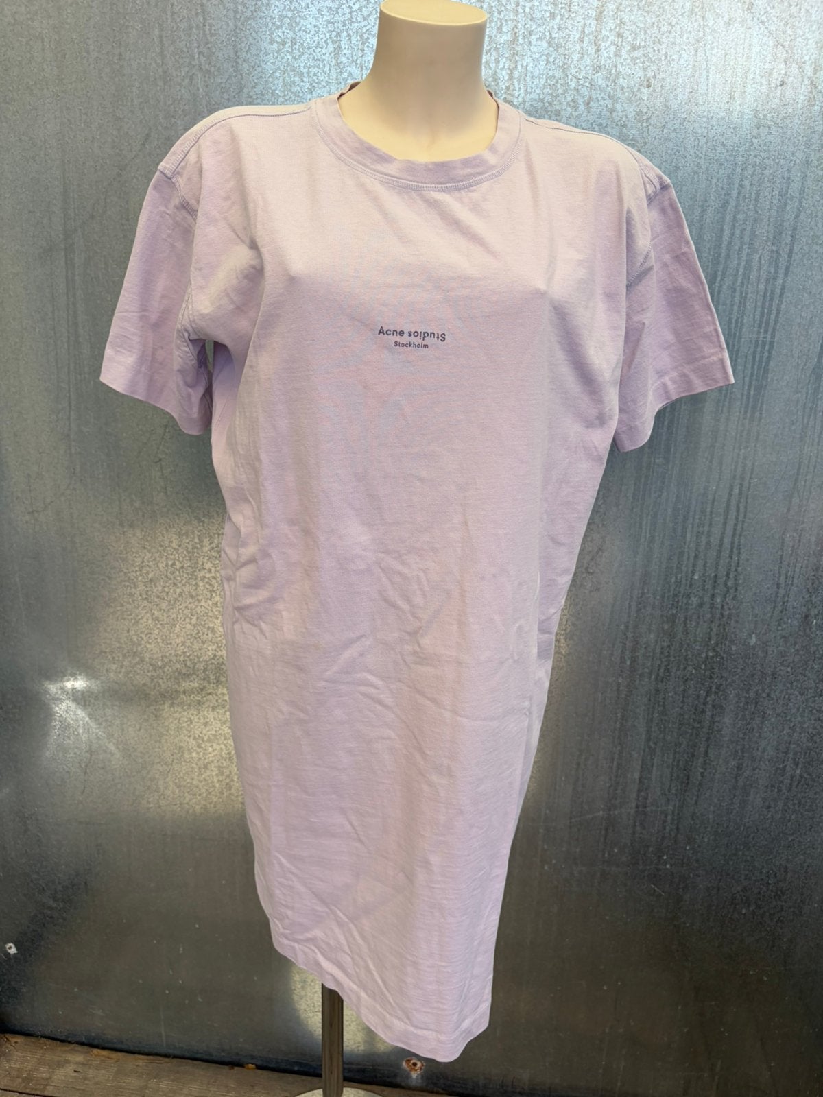 Acne studios jurk tee dress Lila, Kleding | Dames, Ophalen of Verzenden, Zo goed als nieuw, Paars, Boven de knie