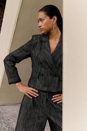 Twill blazer /jasje by bar L/40, Zwart, Ophalen of Verzenden, Zo goed als nieuw, Jasje
