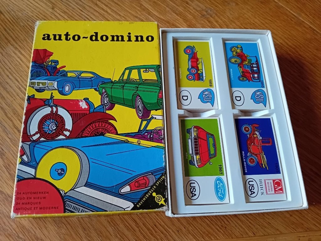 Auto-domino Ravensburger Spellen '60, Ophalen of Verzenden, Gebruikt
