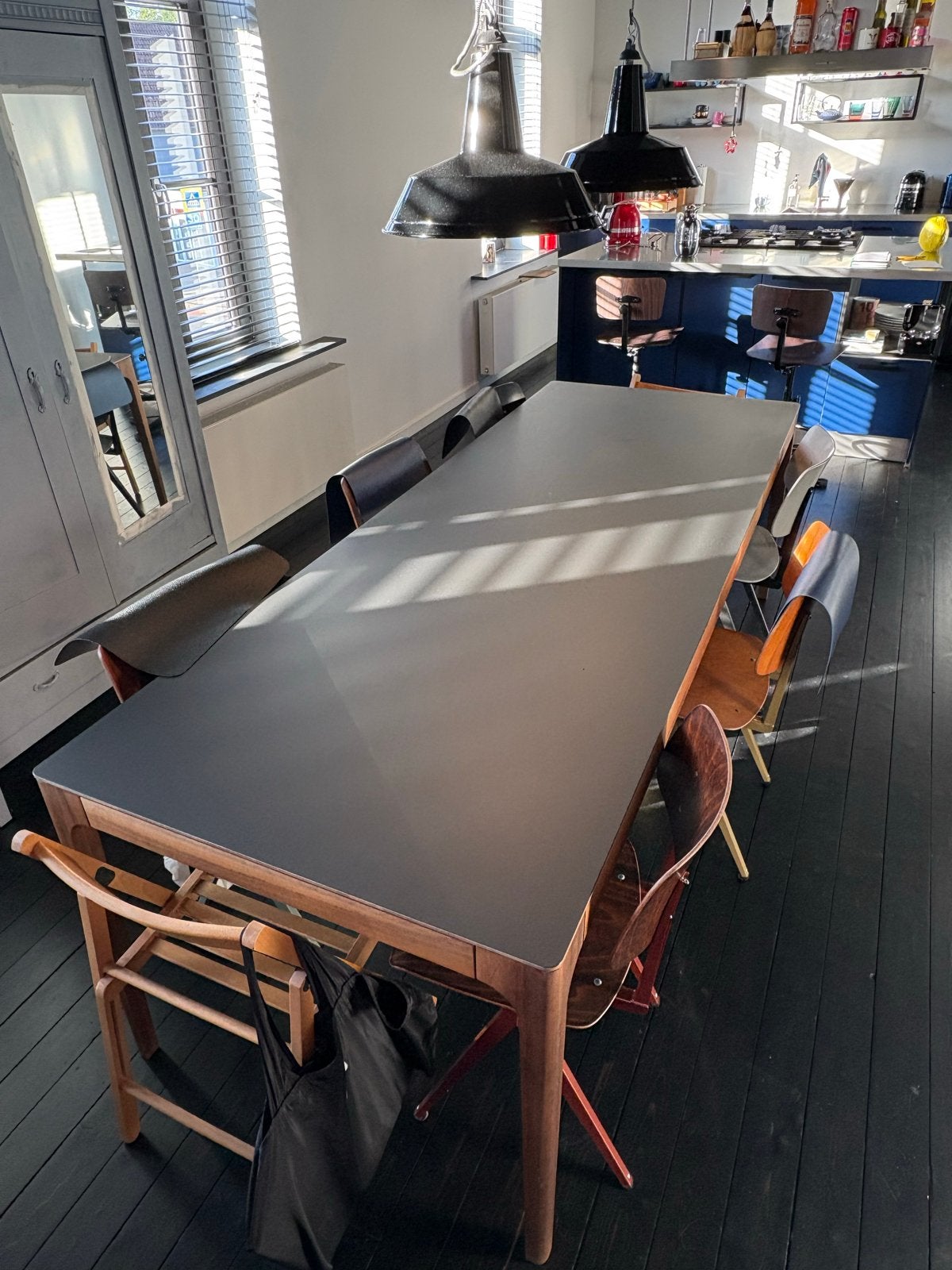 Grote designer eettafel Machinekamer, Ophalen, 200 cm of meer, 50 tot 100 cm, Zo goed als nieuw