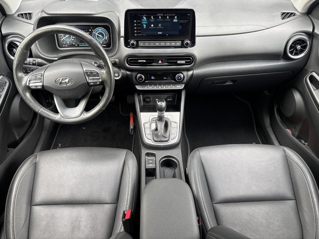 Hyundai Kona 1.6 GDI HEV Premium / Navigatie / Apple Carplay, Auto's, Hyundai, Gebruikt, Euro 6, 2 kWh, Blauw