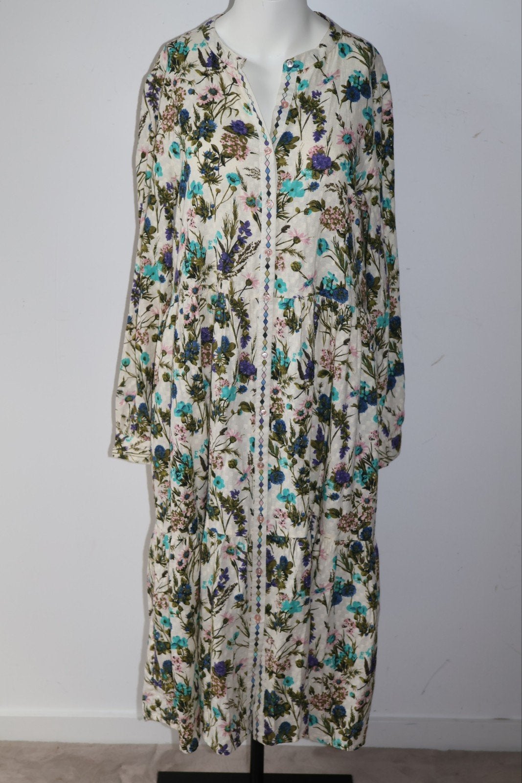 Lollys Laundry Lange Jurk Maat 38 M Bloemenprint, Kleding | Dames, NL, Lollys Laundry.nl, Ophalen of Verzenden, Zo goed als nieuw