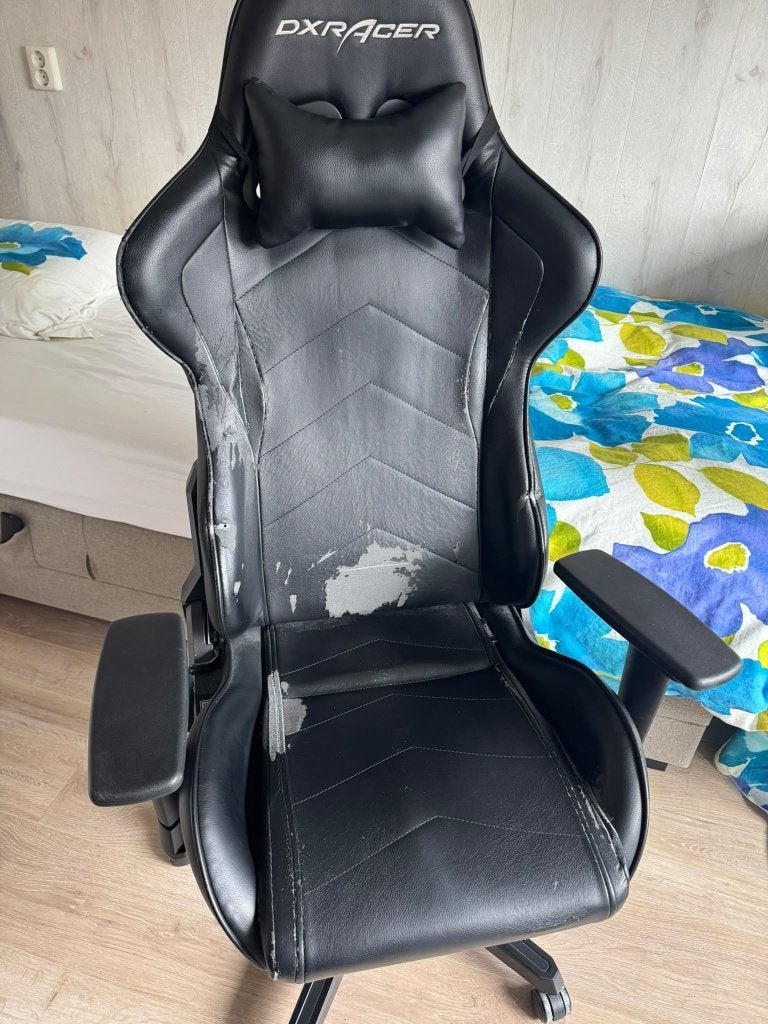 Dxracer gamestoel gebruikt zwart, Huis en Inrichting, Ophalen of Verzenden, Gebruikt, Zwart, Bureaustoel