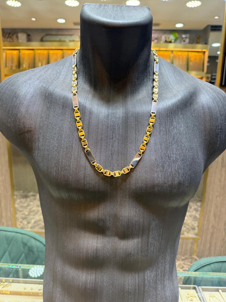 18KT Goud - 63.5 Gram - Ketting-PLATTE MAGNUM- Herenketting, Ophalen, Nieuw, Goud
