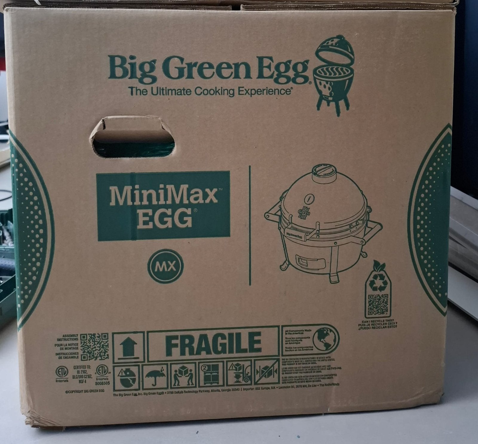 Big green Egg Mini Max kamado bbq nieuw in doos, Tuin en Terras, Buitenkeukens, Ophalen of Verzenden, Zo goed als nieuw, Houtskool
