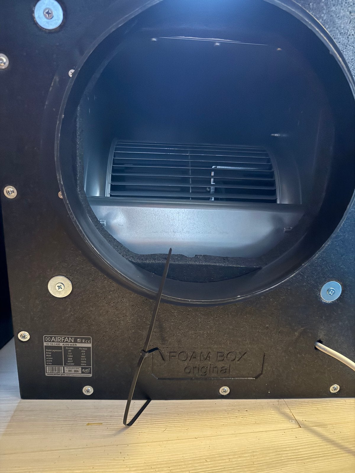 airfan nieuw ventilatorbox 4250 m3/h, Ophalen of Verzenden, Zo goed als nieuw, Afzuiger